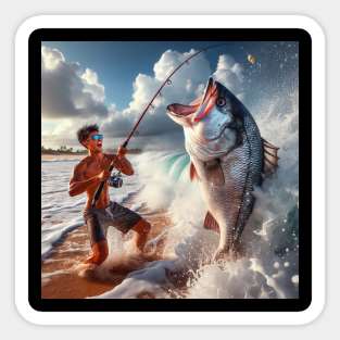 Surf Fishing Sticker